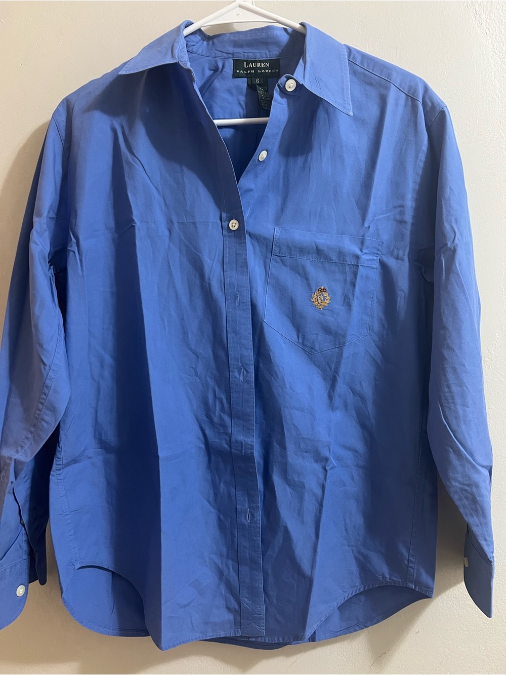 Ralph Lauren Men's Royal Blue Button-Down Dress Shirt